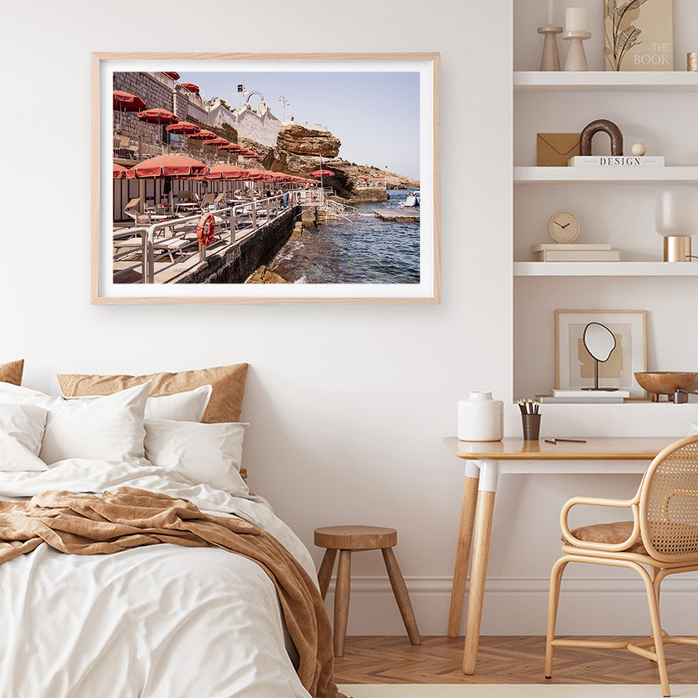 Shop Italian Sea Baths II Photo Art Print a coastal themed photography wall art print from The Print Emporium wall artwork collection - Buy Australian made fine art poster and framed prints for the home and your interior decor, TPE-1205-AP