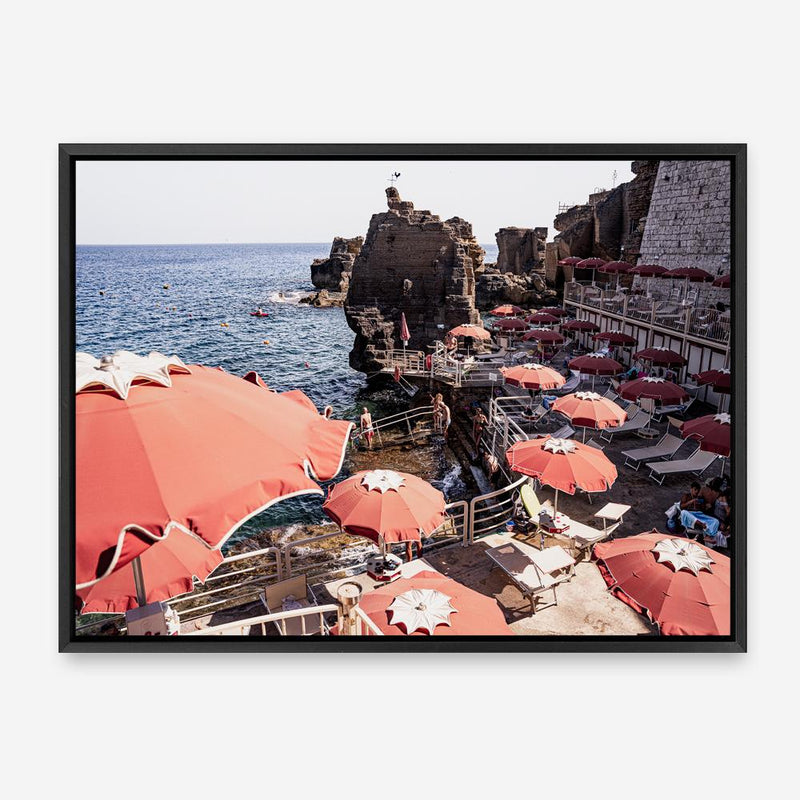 Shop Italian Sea Baths III Photo Canvas Print a coastal themed photography framed stretched canvas print from The Print Emporium wall artwork collection - Buy Australian made prints for the home and your interior decor space, TPE-1206-CA-35X46-NF