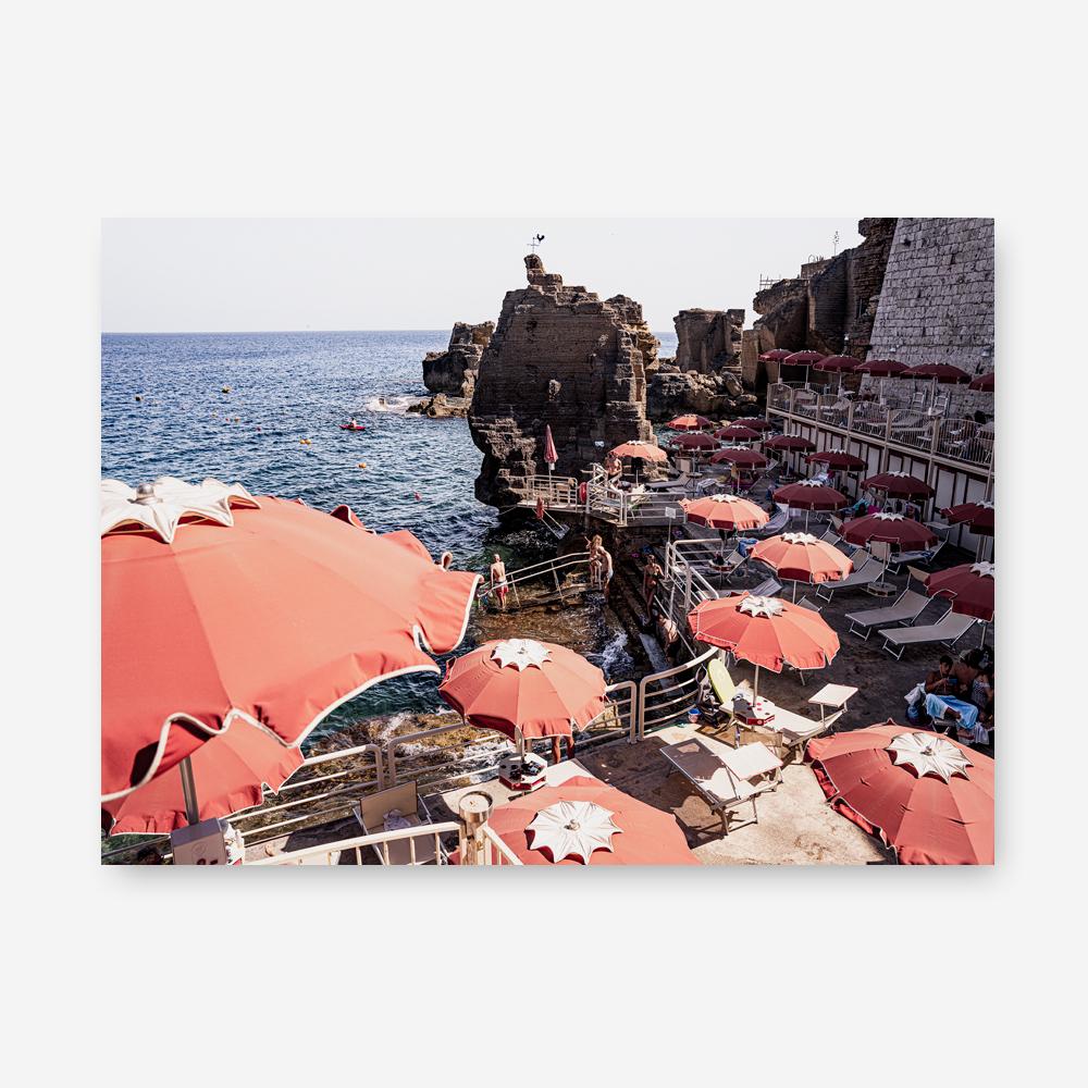Shop Italian Sea Baths III Photo Canvas Print a coastal themed photography framed stretched canvas print from The Print Emporium wall artwork collection - Buy Australian made prints for the home and your interior decor space, TPE-1206-CA-35X46-NF