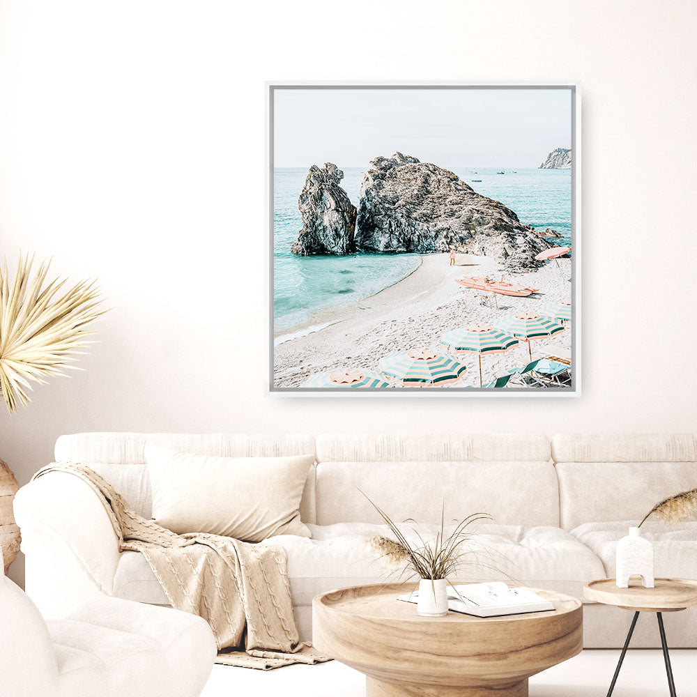 Shop Italian Summer (Square) Photo Canvas a coastal themed photography framed stretched canvas print from The Print Emporium wall artwork collection - Buy Australian made prints for the home and your interior decor space, TPE-1061-CA-40X40-NF