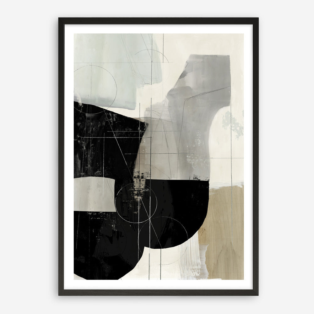 Shop Jet Black I Art Print a painted abstract themed wall art print from The Print Emporium wall artwork collection - Buy Australian made fine art painting style poster and framed prints for the home and your interior decor room, TPE-PC-RF449-AP