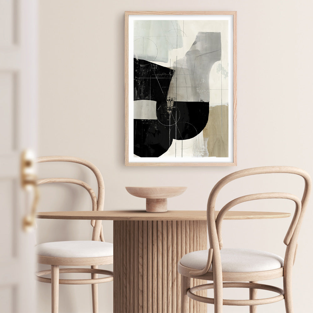 Shop Jet Black I Art Print a painted abstract themed wall art print from The Print Emporium wall artwork collection - Buy Australian made fine art painting style poster and framed prints for the home and your interior decor room, TPE-PC-RF449-AP
