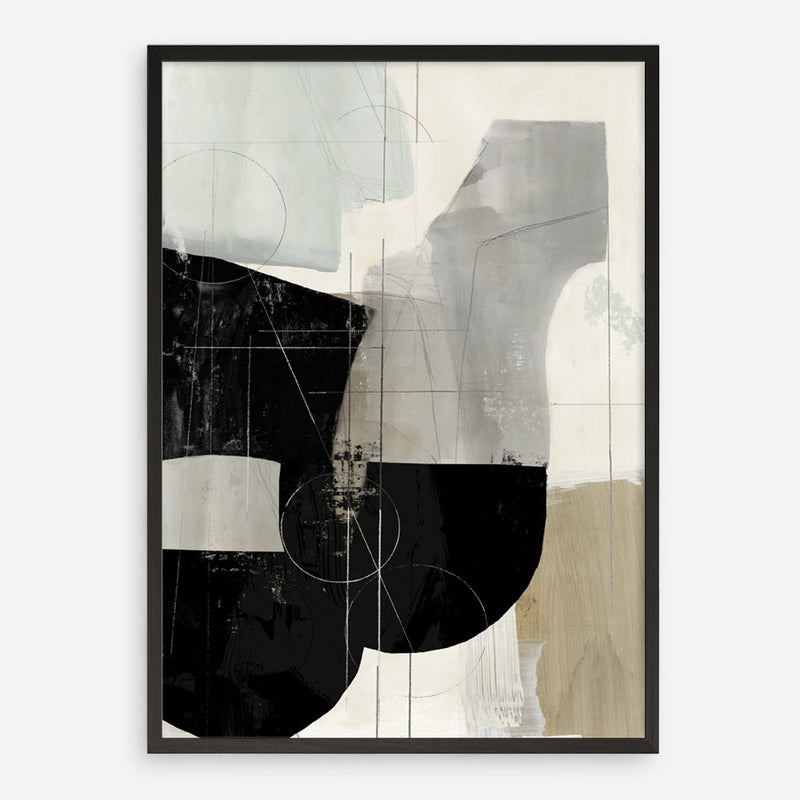 Shop Jet Black I Art Print a painted abstract themed wall art print from The Print Emporium wall artwork collection - Buy Australian made fine art painting style poster and framed prints for the home and your interior decor room, TPE-PC-RF449-AP