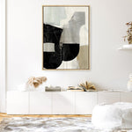 Shop Jet Black I Canvas Print a painted abstract themed framed canvas wall art print from The Print Emporium artwork collection - Buy Australian made fine art painting style stretched canvas prints for the home and your interior decor space, TPE-PC-RF449-CA-35X46-NF