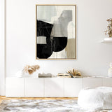 Shop Jet Black I Canvas Print a painted abstract themed framed canvas wall art print from The Print Emporium artwork collection - Buy Australian made fine art painting style stretched canvas prints for the home and your interior decor space, TPE-PC-RF449-CA-35X46-NF