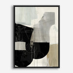 Shop Jet Black I Canvas Print a painted abstract themed framed canvas wall art print from The Print Emporium artwork collection - Buy Australian made fine art painting style stretched canvas prints for the home and your interior decor space, TPE-PC-RF449-CA-35X46-NF