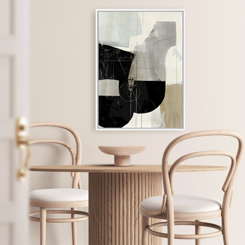 Shop Jet Black I Canvas Print a painted abstract themed framed canvas wall art print from The Print Emporium artwork collection - Buy Australian made fine art painting style stretched canvas prints for the home and your interior decor space, TPE-PC-RF449-CA-35X46-NF