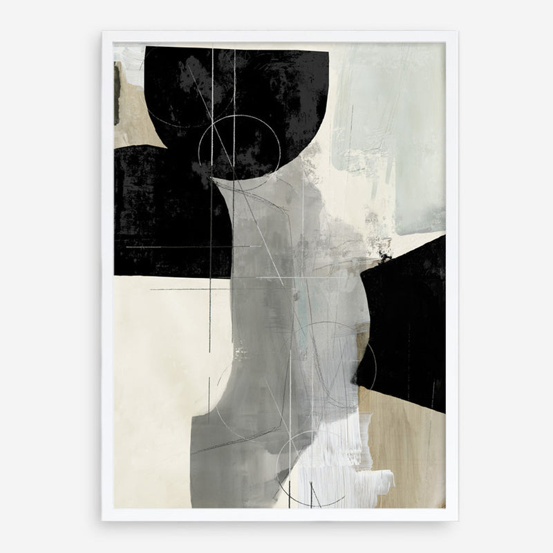 Shop Jet Black II Art Print a painted abstract themed wall art print from The Print Emporium wall artwork collection - Buy Australian made fine art painting style poster and framed prints for the home and your interior decor room, TPE-PC-RF450-AP