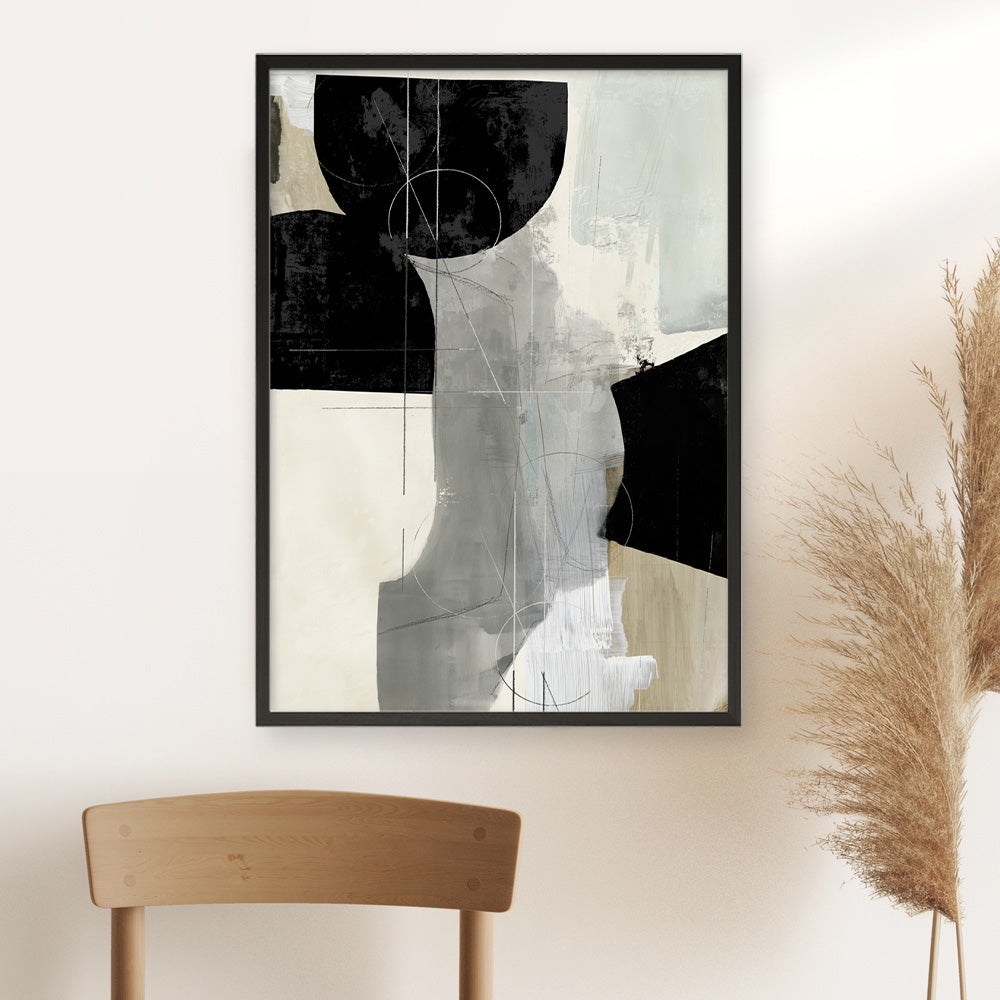 Shop Jet Black II Art Print a painted abstract themed wall art print from The Print Emporium wall artwork collection - Buy Australian made fine art painting style poster and framed prints for the home and your interior decor room, TPE-PC-RF450-AP