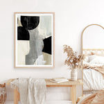 Shop Jet Black II Art Print a painted abstract themed wall art print from The Print Emporium wall artwork collection - Buy Australian made fine art painting style poster and framed prints for the home and your interior decor room, TPE-PC-RF450-AP