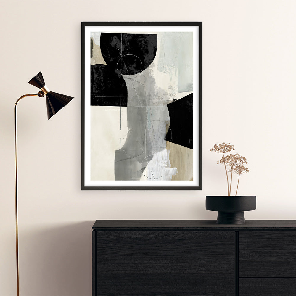 Shop Jet Black II Art Print a painted abstract themed wall art print from The Print Emporium wall artwork collection - Buy Australian made fine art painting style poster and framed prints for the home and your interior decor room, TPE-PC-RF450-AP