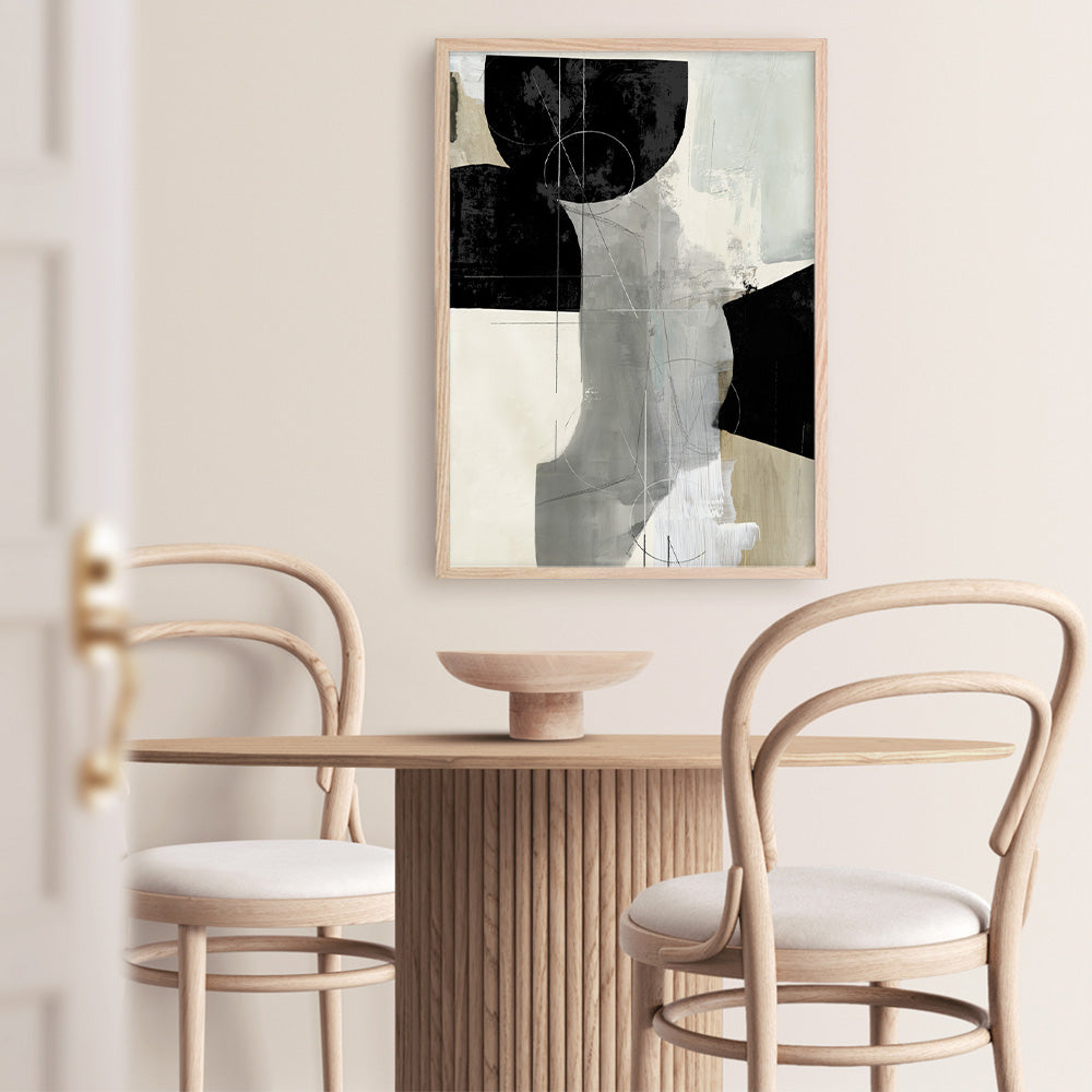 Shop Jet Black II Art Print a painted abstract themed wall art print from The Print Emporium wall artwork collection - Buy Australian made fine art painting style poster and framed prints for the home and your interior decor room, TPE-PC-RF450-AP