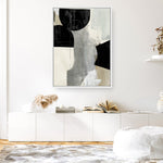 Shop Jet Black II Canvas Print a painted abstract themed framed canvas wall art print from The Print Emporium artwork collection - Buy Australian made fine art painting style stretched canvas prints for the home and your interior decor space, TPE-PC-RF450-CA-35X46-NF
