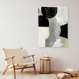 Shop Jet Black II Canvas Print a painted abstract themed framed canvas wall art print from The Print Emporium artwork collection - Buy Australian made fine art painting style stretched canvas prints for the home and your interior decor space, TPE-PC-RF450-CA-35X46-NF