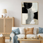 Shop Jet Black II Canvas Print a painted abstract themed framed canvas wall art print from The Print Emporium artwork collection - Buy Australian made fine art painting style stretched canvas prints for the home and your interior decor space, TPE-PC-RF450-CA-35X46-NF