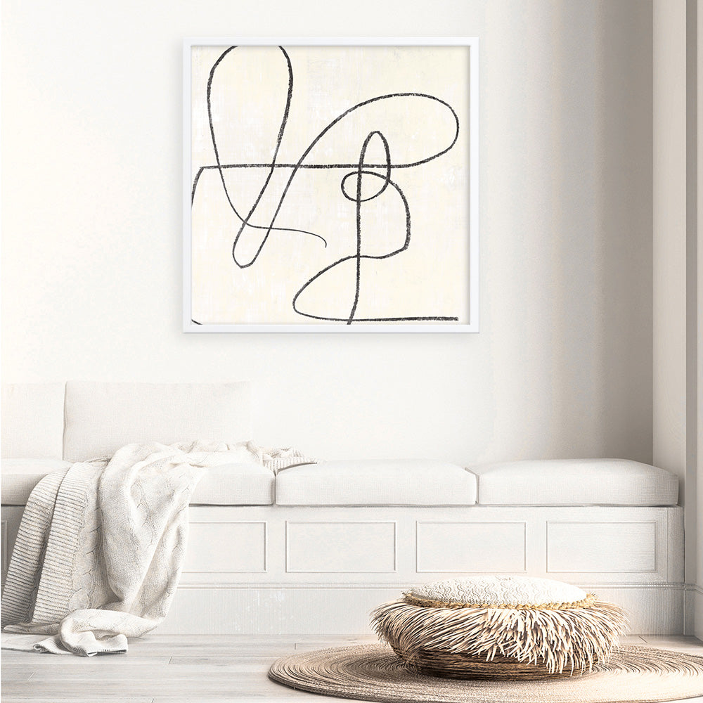 Shop Juxtaposing (Square) Art Print a painted abstract themed wall art print from The Print Emporium wall artwork collection - Buy Australian made fine art painting style poster and framed prints for the home and your interior decor room, TPE-PC-PW331-AP