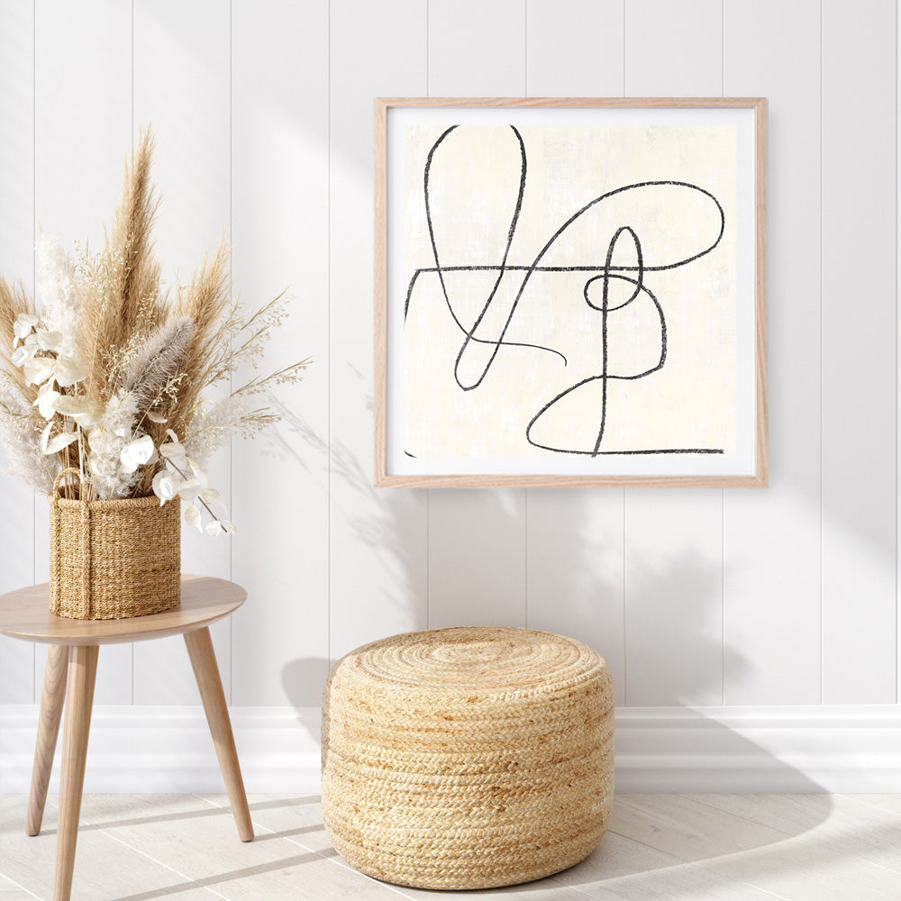 Shop Juxtaposing (Square) Art Print a painted abstract themed wall art print from The Print Emporium wall artwork collection - Buy Australian made fine art painting style poster and framed prints for the home and your interior decor room, TPE-PC-PW331-AP