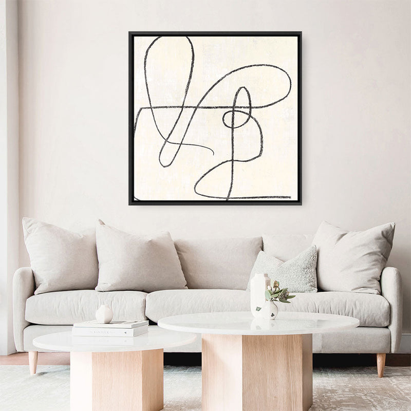 Shop Juxtaposing (Square) Canvas Print a painted abstract themed framed canvas wall art print from The Print Emporium artwork collection - Buy Australian made fine art painting style stretched canvas prints for the home and your interior decor space, TPE-PC-PW331-CA-40X40-NF