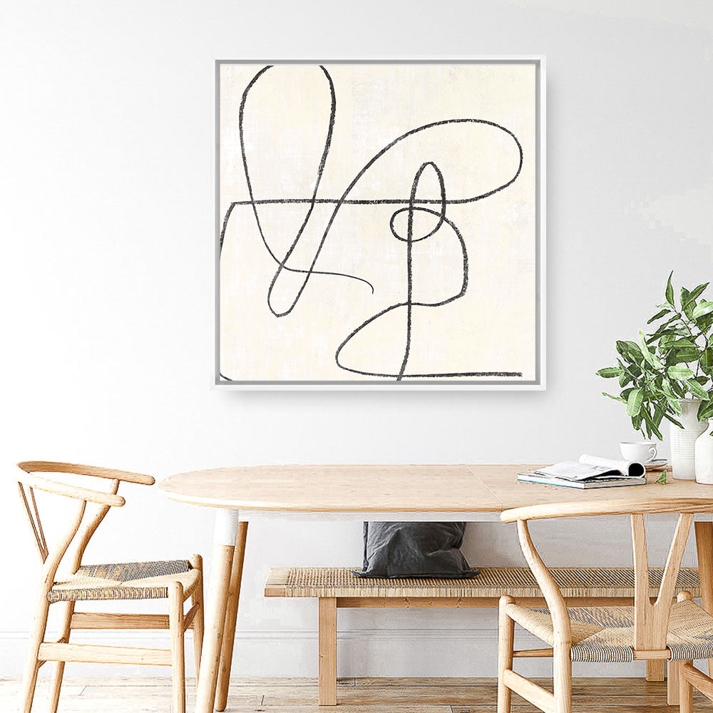Shop Juxtaposing (Square) Canvas Print a painted abstract themed framed canvas wall art print from The Print Emporium artwork collection - Buy Australian made fine art painting style stretched canvas prints for the home and your interior decor space, TPE-PC-PW331-CA-40X40-NF