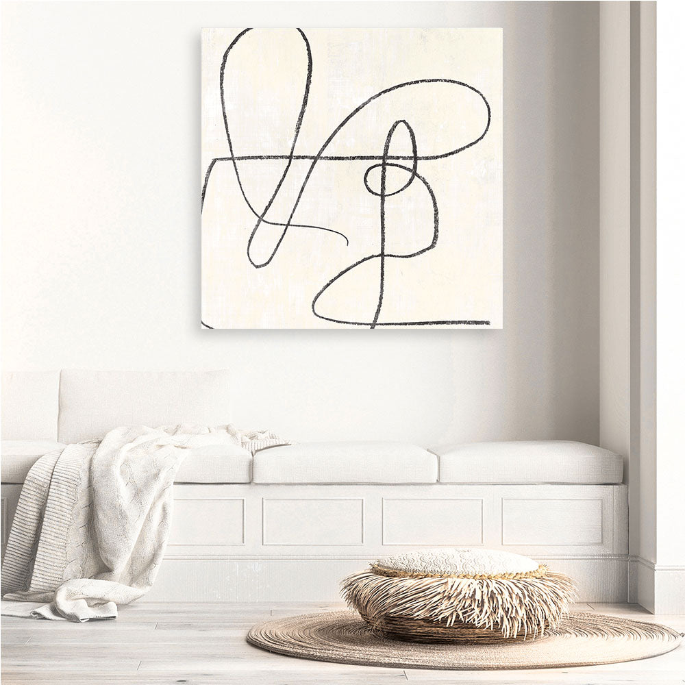 Shop Juxtaposing (Square) Canvas Print a painted abstract themed framed canvas wall art print from The Print Emporium artwork collection - Buy Australian made fine art painting style stretched canvas prints for the home and your interior decor space, TPE-PC-PW331-CA-40X40-NF