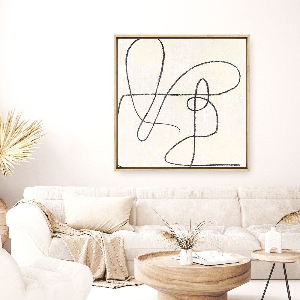 Shop Juxtaposing (Square) Canvas Print a painted abstract themed framed canvas wall art print from The Print Emporium artwork collection - Buy Australian made fine art painting style stretched canvas prints for the home and your interior decor space, TPE-PC-PW331-CA-40X40-NF