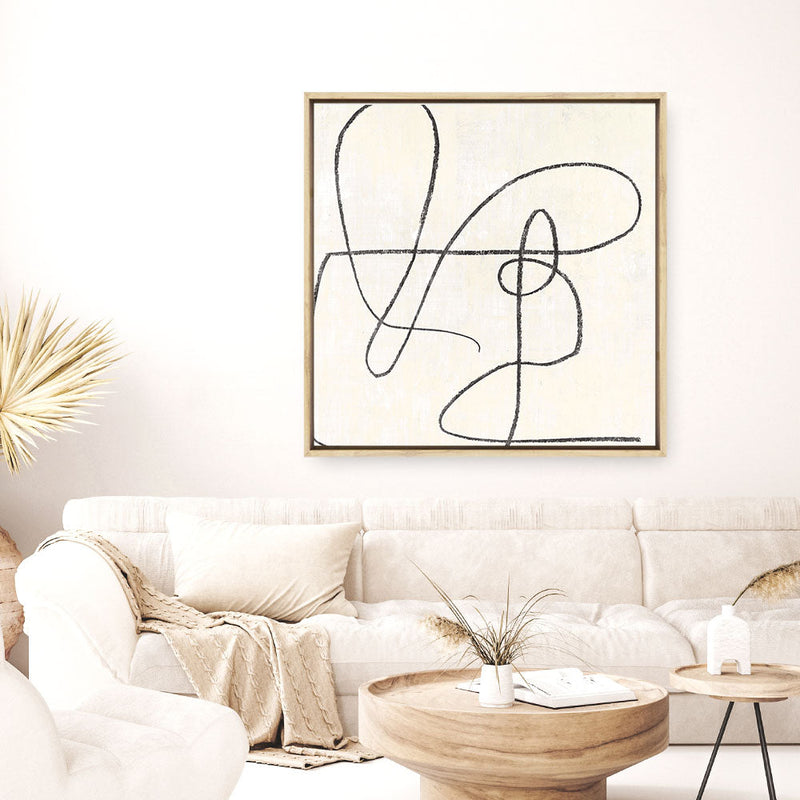 Shop Juxtaposing (Square) Canvas Print a painted abstract themed framed canvas wall art print from The Print Emporium artwork collection - Buy Australian made fine art painting style stretched canvas prints for the home and your interior decor space, TPE-PC-PW331-CA-40X40-NF