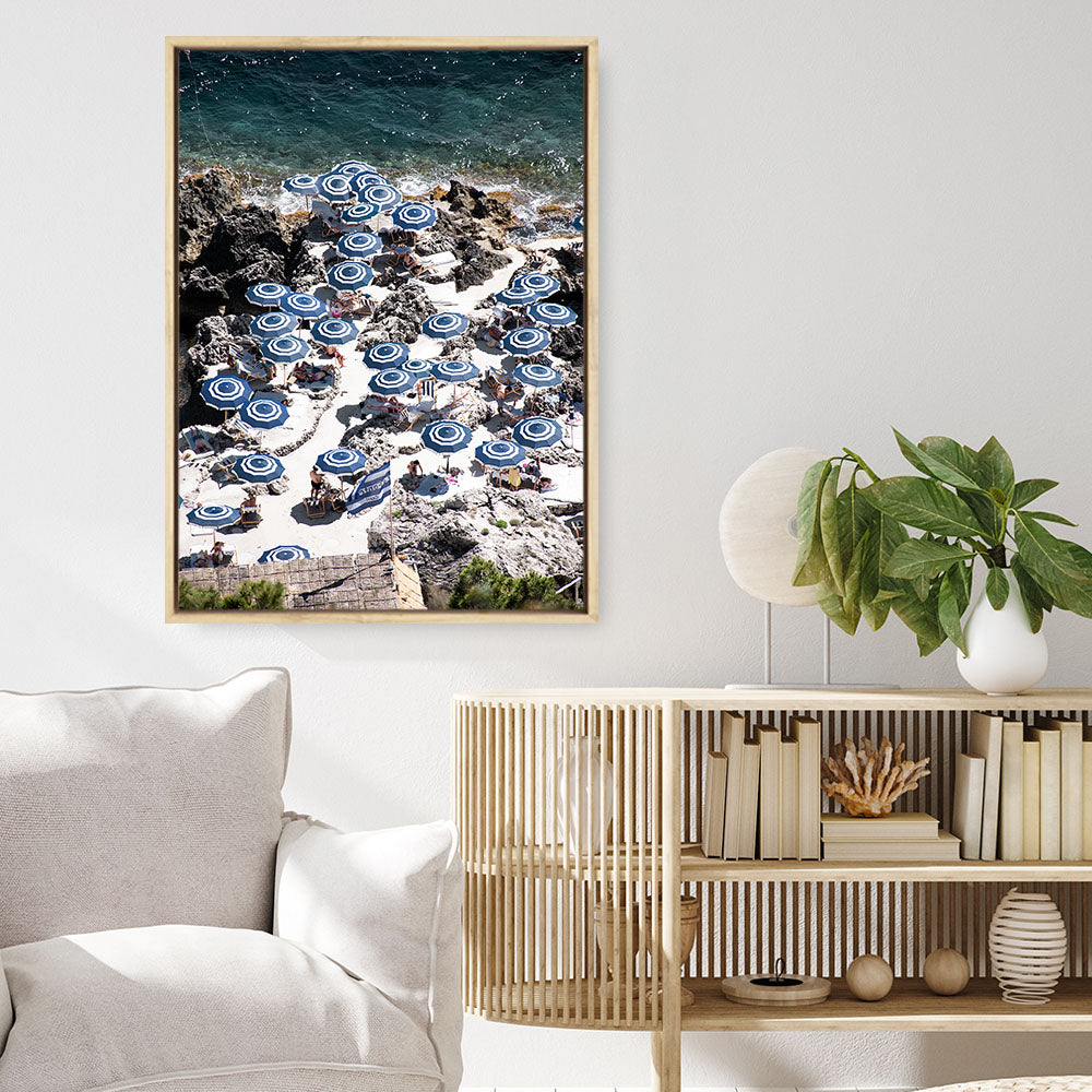 Shop La Fontelina From Above I Photo Canvas Print a coastal themed photography framed stretched canvas print from The Print Emporium wall artwork collection - Buy Australian made prints for the home and your interior decor space, TPE-729-CA-35X46-NF