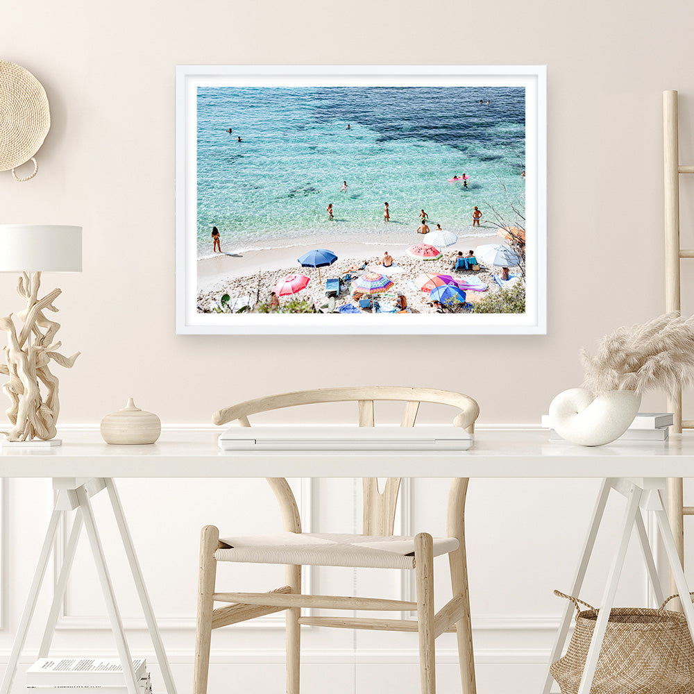 Shop La Spiaggia I Photo Art Print a coastal themed photography wall art print from The Print Emporium wall artwork collection - Buy Australian made fine art poster and framed prints for the home and your interior decor, TPE-1191-AP