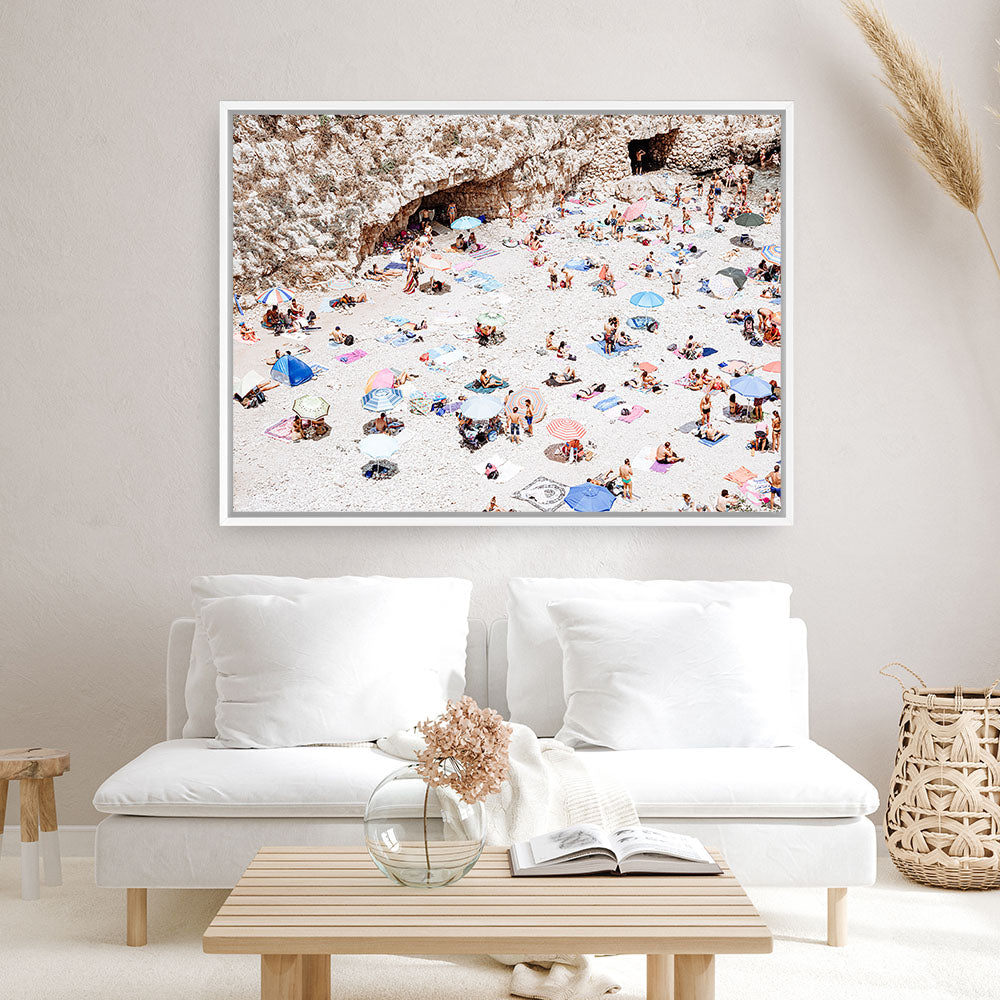Shop La Spiaggia II Photo Canvas Print a coastal themed photography framed stretched canvas print from The Print Emporium wall artwork collection - Buy Australian made prints for the home and your interior decor space, TPE-1192-CA-35X46-NF