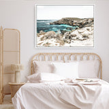 Shop Lagoon Bay Photo Canvas Print a coastal themed photography framed stretched canvas print from The Print Emporium wall artwork collection - Buy Australian made prints for the home and your interior decor space, TPE-1058-CA-35X46-NF