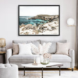 Shop Lagoon Bay Photo Canvas Print a coastal themed photography framed stretched canvas print from The Print Emporium wall artwork collection - Buy Australian made prints for the home and your interior decor space, TPE-1058-CA-35X46-NF