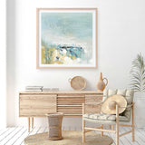 Shop Lagoon Blue (Square) Art Print a painted abstract themed wall art print from The Print Emporium wall artwork collection - Buy Australian made fine art painting style poster and framed prints for the home and your interior decor room, TPE-PC-BC051-AP