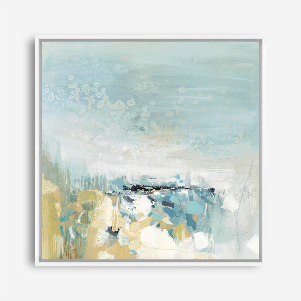 Shop Lagoon Blue (Square) Canvas Print a painted abstract themed framed canvas wall art print from The Print Emporium artwork collection - Buy Australian made fine art painting style stretched canvas prints for the home and your interior decor space, TPE-PC-BC051-CA-40X40-NF