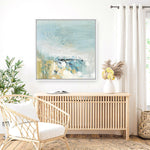 Shop Lagoon Blue (Square) Canvas Print a painted abstract themed framed canvas wall art print from The Print Emporium artwork collection - Buy Australian made fine art painting style stretched canvas prints for the home and your interior decor space, TPE-PC-BC051-CA-40X40-NF