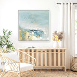 Shop Lagoon Blue (Square) Canvas Print a painted abstract themed framed canvas wall art print from The Print Emporium artwork collection - Buy Australian made fine art painting style stretched canvas prints for the home and your interior decor space, TPE-PC-BC051-CA-40X40-NF