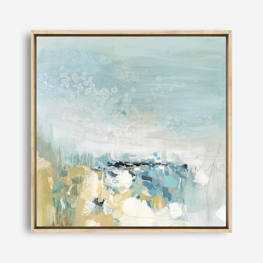 Shop Lagoon Blue (Square) Canvas Print a painted abstract themed framed canvas wall art print from The Print Emporium artwork collection - Buy Australian made fine art painting style stretched canvas prints for the home and your interior decor space, TPE-PC-BC051-CA-40X40-NF