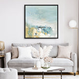 Shop Lagoon Blue (Square) Canvas Print a painted abstract themed framed canvas wall art print from The Print Emporium artwork collection - Buy Australian made fine art painting style stretched canvas prints for the home and your interior decor space, TPE-PC-BC051-CA-40X40-NF