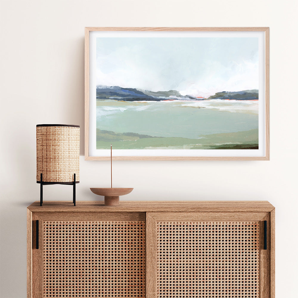 Shop Lakeside View I Art Print a painted abstract themed wall art print from The Print Emporium wall artwork collection - Buy Australian made fine art painting style poster and framed prints for the home and your interior decor room, TPE-PC-EZ972-AP