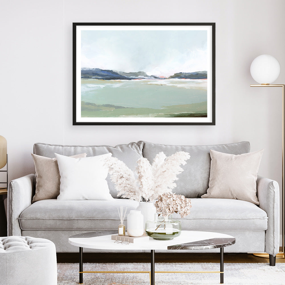Shop Lakeside View I Art Print a painted abstract themed wall art print from The Print Emporium wall artwork collection - Buy Australian made fine art painting style poster and framed prints for the home and your interior decor room, TPE-PC-EZ972-AP