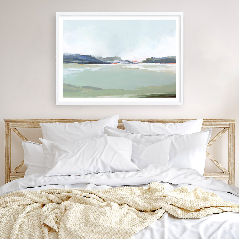Shop Lakeside View I Art Print a painted abstract themed wall art print from The Print Emporium wall artwork collection - Buy Australian made fine art painting style poster and framed prints for the home and your interior decor room, TPE-PC-EZ972-AP