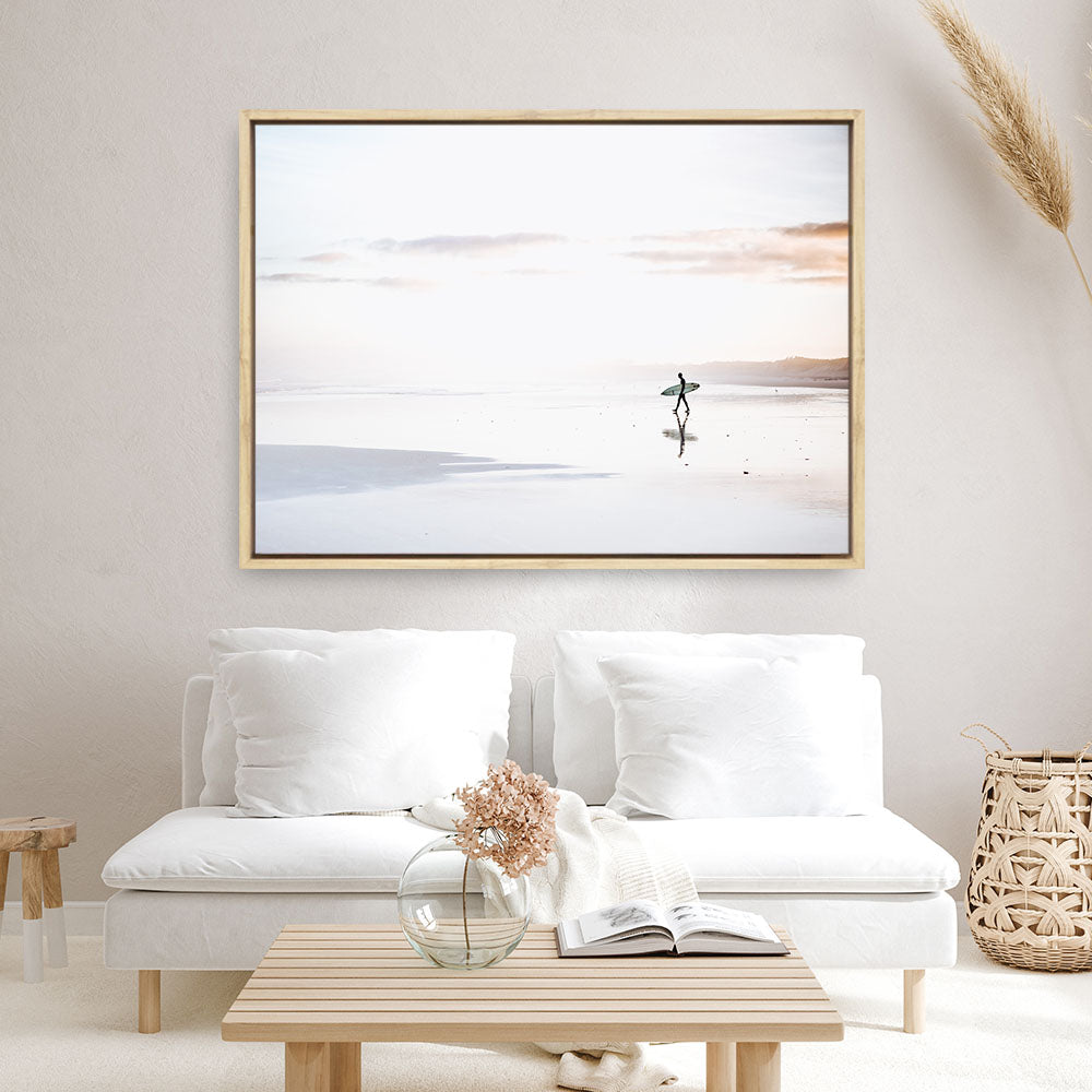Shop Last Surf Photo Canvas Print a coastal themed photography framed stretched canvas print from The Print Emporium wall artwork collection - Buy Australian made prints for the home and your interior decor space, TPE-1185-CA-35X46-NF