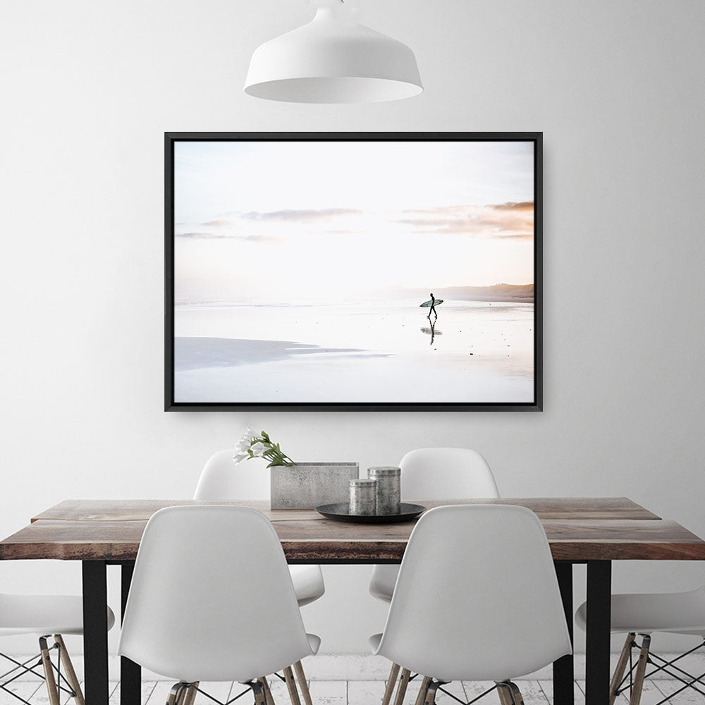 Shop Last Surf Photo Canvas Print a coastal themed photography framed stretched canvas print from The Print Emporium wall artwork collection - Buy Australian made prints for the home and your interior decor space, TPE-1185-CA-35X46-NF