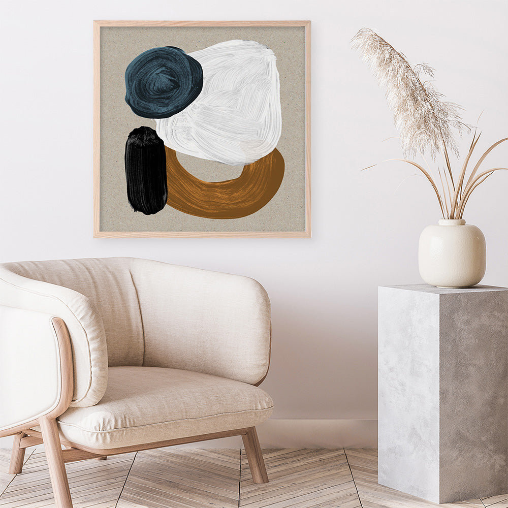 Shop Late In The Afternoon (Square) Art Print a painted abstract themed wall art print from The Print Emporium wall artwork collection - Buy Australian made fine art painting style poster and framed prints for the home and your interior decor room, TPE-DH-287-AP