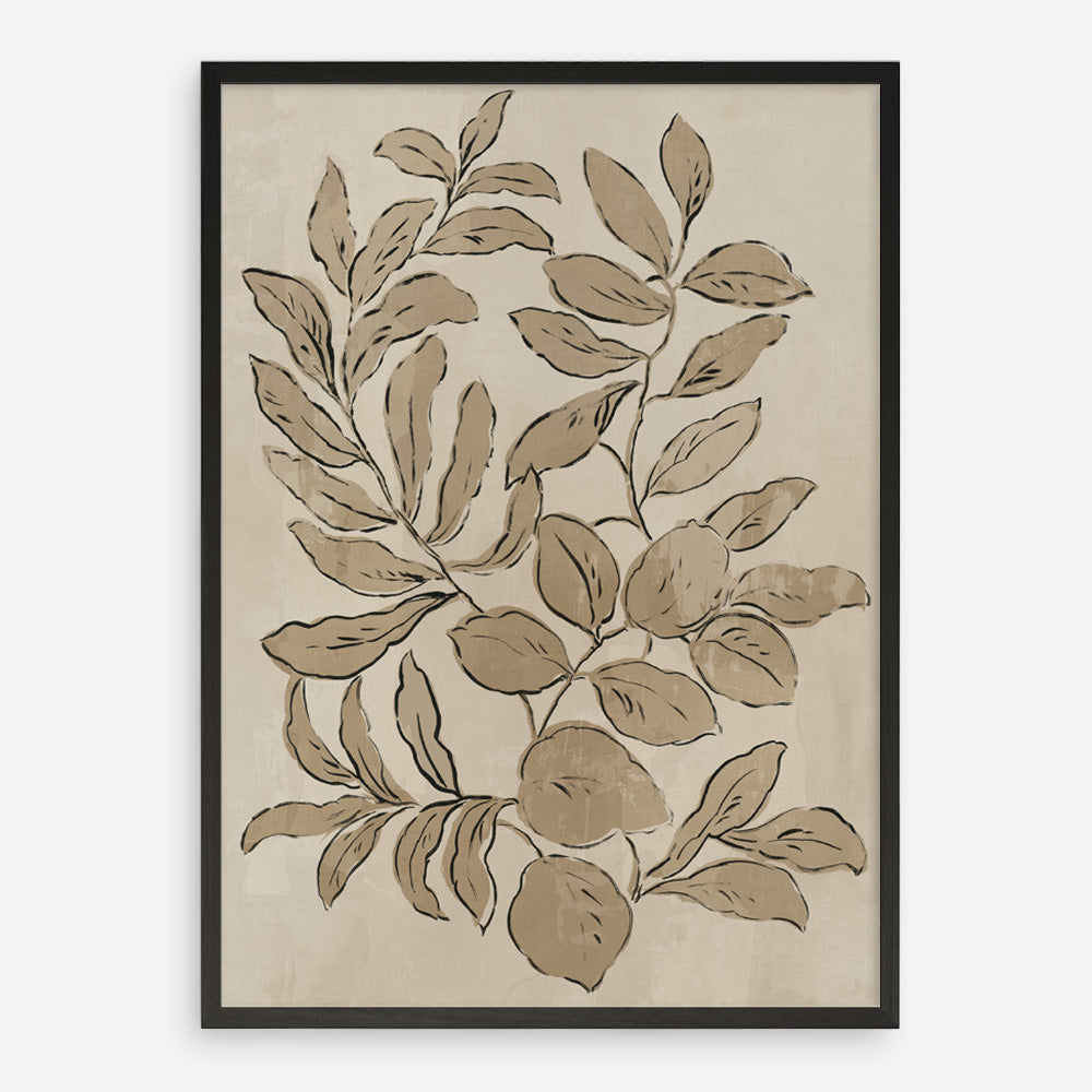 Shop Leaves Sketches I Art Print a painted abstract themed wall art print from The Print Emporium wall artwork collection - Buy Australian made fine art painting style poster and framed prints for the home and your interior decor room, TPE-PC-JN588-AP