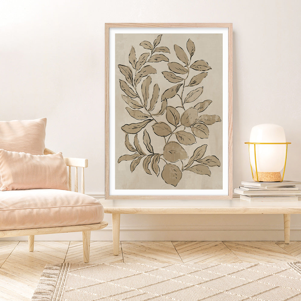 Shop Leaves Sketches I Art Print a painted abstract themed wall art print from The Print Emporium wall artwork collection - Buy Australian made fine art painting style poster and framed prints for the home and your interior decor room, TPE-PC-JN588-AP