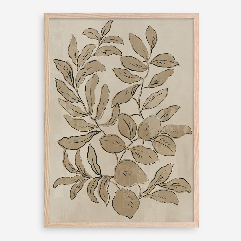Shop Leaves Sketches I Art Print a painted abstract themed wall art print from The Print Emporium wall artwork collection - Buy Australian made fine art painting style poster and framed prints for the home and your interior decor room, TPE-PC-JN588-AP