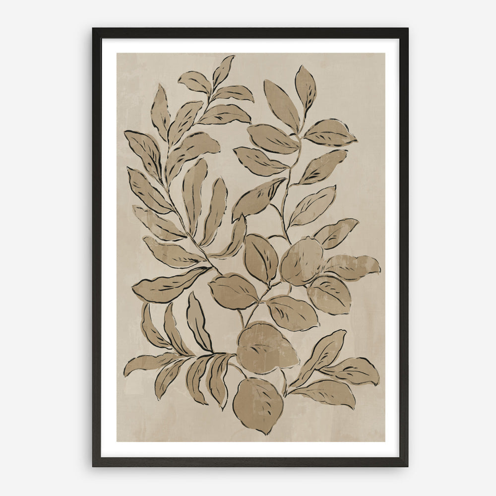 Shop Leaves Sketches I Art Print a painted abstract themed wall art print from The Print Emporium wall artwork collection - Buy Australian made fine art painting style poster and framed prints for the home and your interior decor room, TPE-PC-JN588-AP