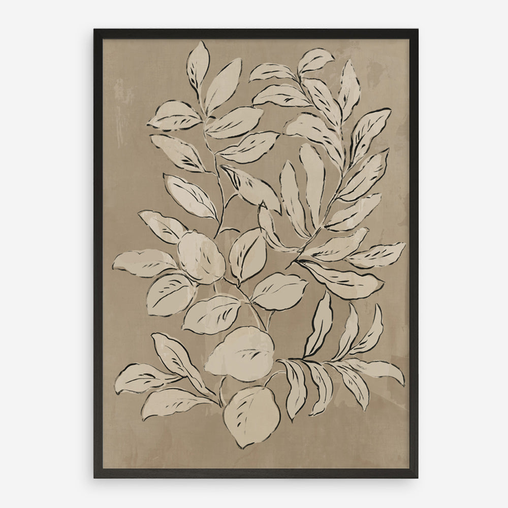 Shop Leaves Sketches II Art Print a painted abstract themed wall art print from The Print Emporium wall artwork collection - Buy Australian made fine art painting style poster and framed prints for the home and your interior decor room, TPE-PC-JN589-AP