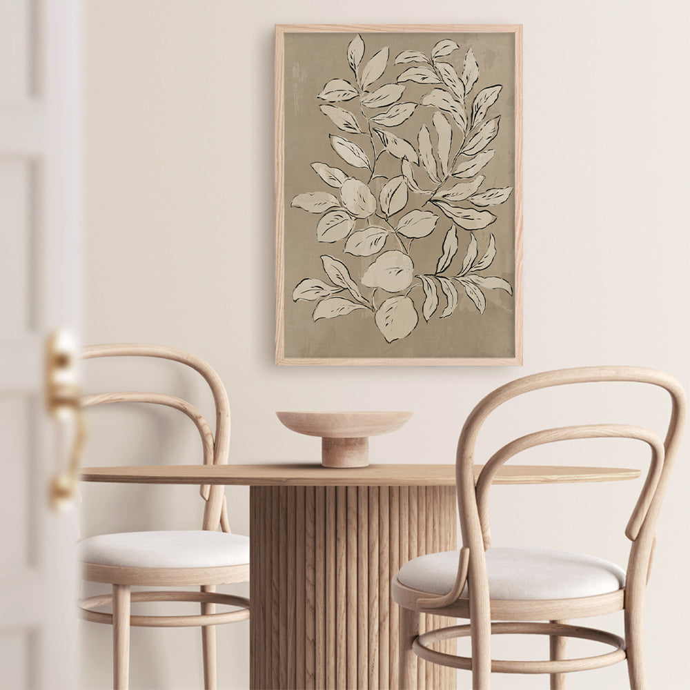 Shop Leaves Sketches II Art Print a painted abstract themed wall art print from The Print Emporium wall artwork collection - Buy Australian made fine art painting style poster and framed prints for the home and your interior decor room, TPE-PC-JN589-AP