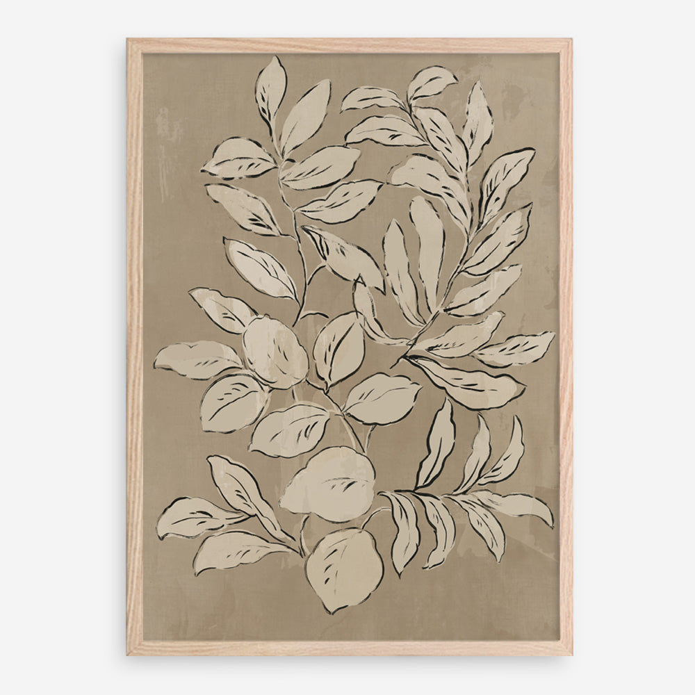 Shop Leaves Sketches II Art Print a painted abstract themed wall art print from The Print Emporium wall artwork collection - Buy Australian made fine art painting style poster and framed prints for the home and your interior decor room, TPE-PC-JN589-AP